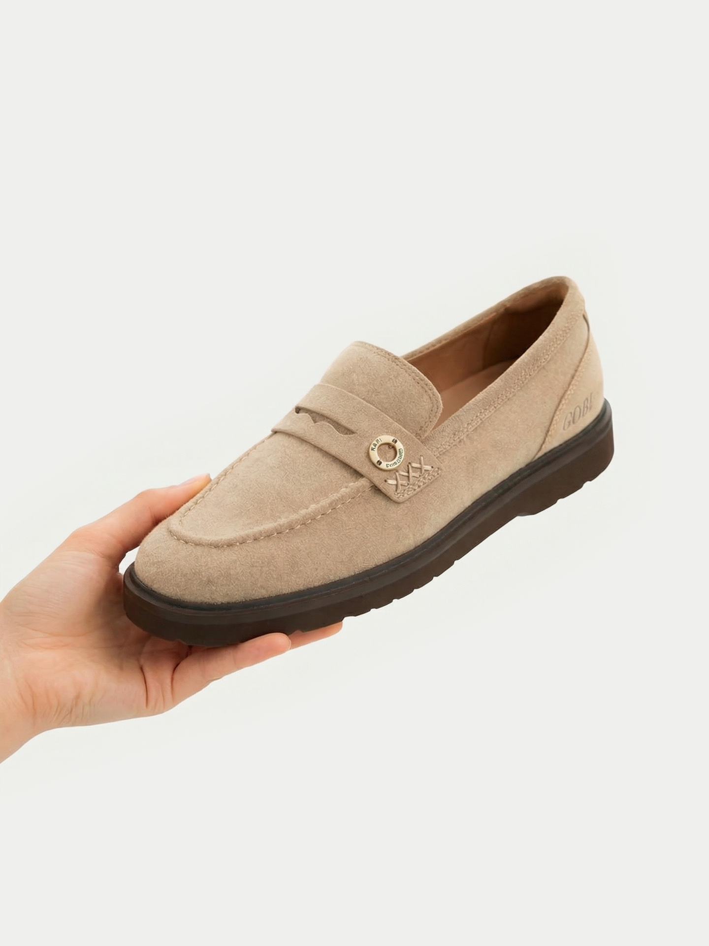 Mocassins en cachemire Couleur Organique