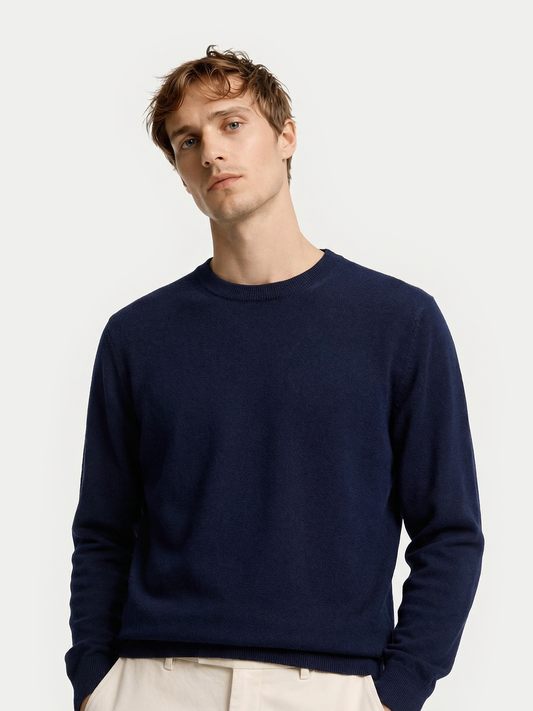 Pull col rond en cachemire Essential pour hommes