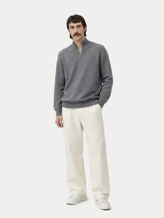 Pull polo demi en cachemire Essential pour hommes
