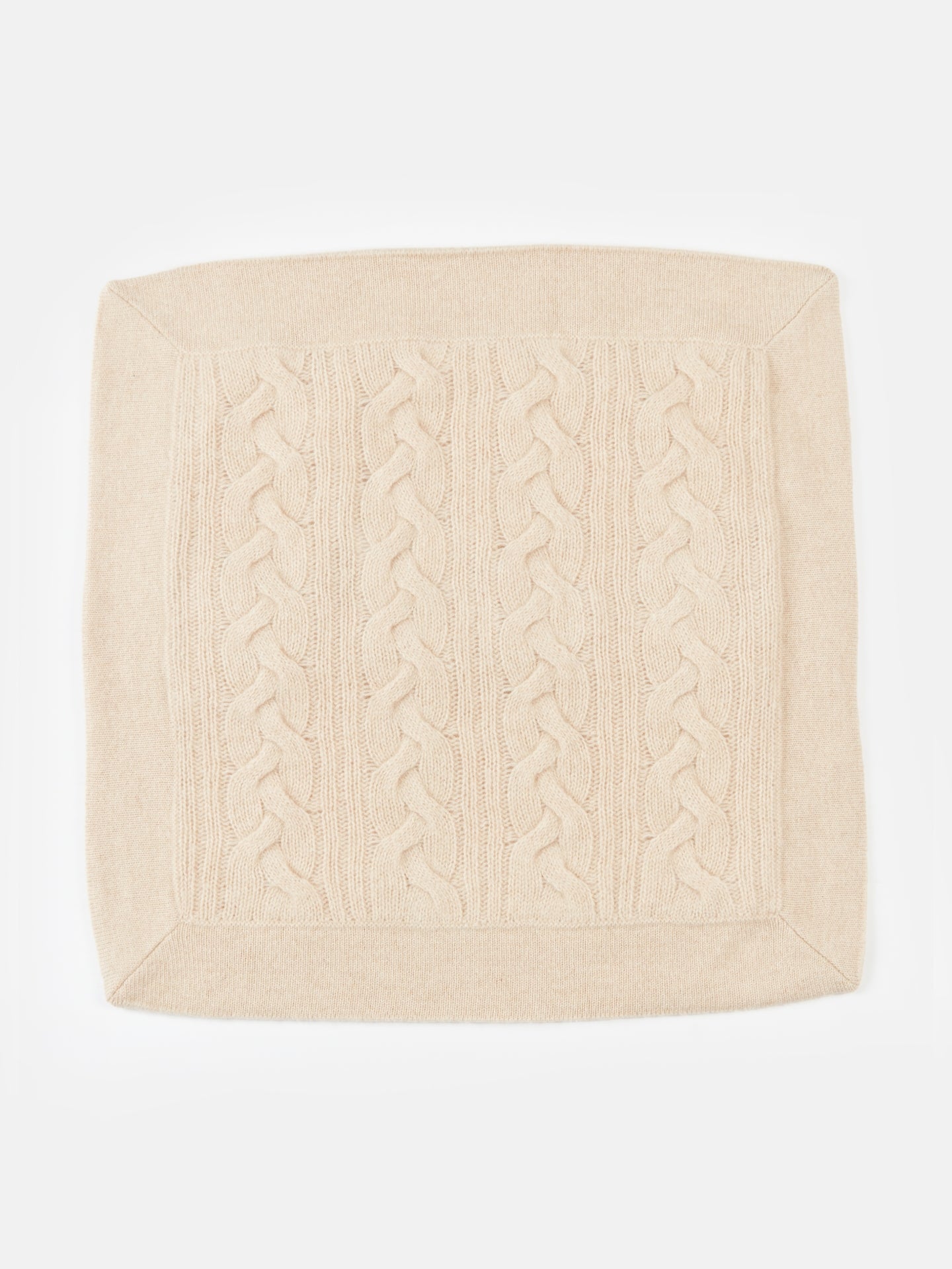 Cashmere Knitted Pillow Cover Beige - Gobi Cashmere