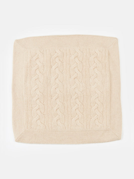 Cashmere Knitted Pillow Cover Beige - Gobi Cashmere