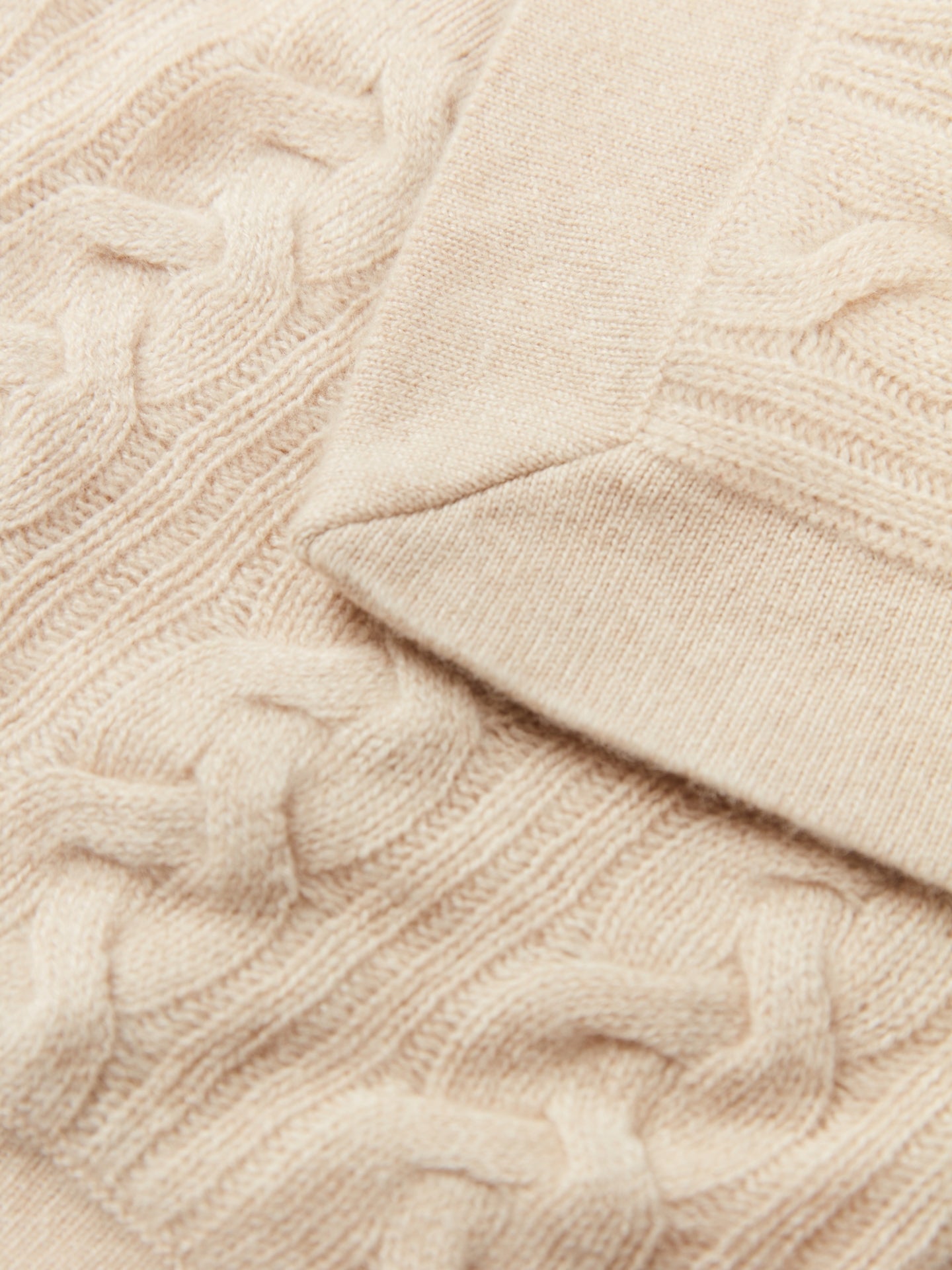 Cashmere Knitted Pillow Cover Beige - Gobi Cashmere