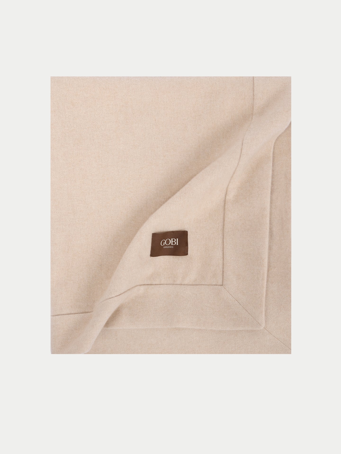 Plaid en cachemire Mongol 100 % couleur beige | GOBI Cashmere