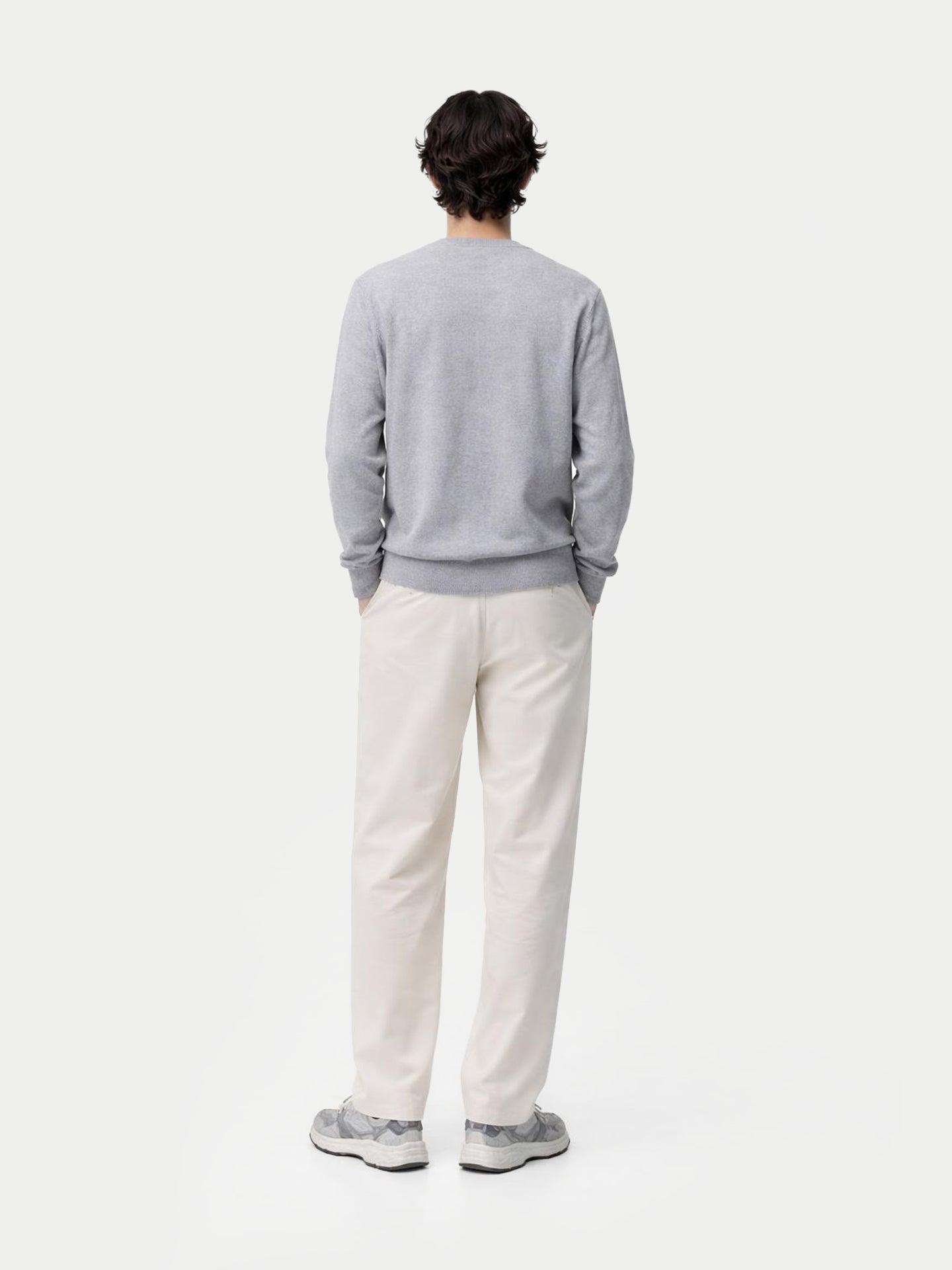Pull col rond en cachemire Essential pour hommes