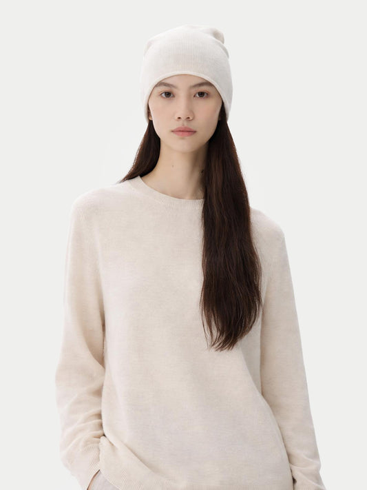 Ensemble pull et bonnet en cachemire Couleur Organique