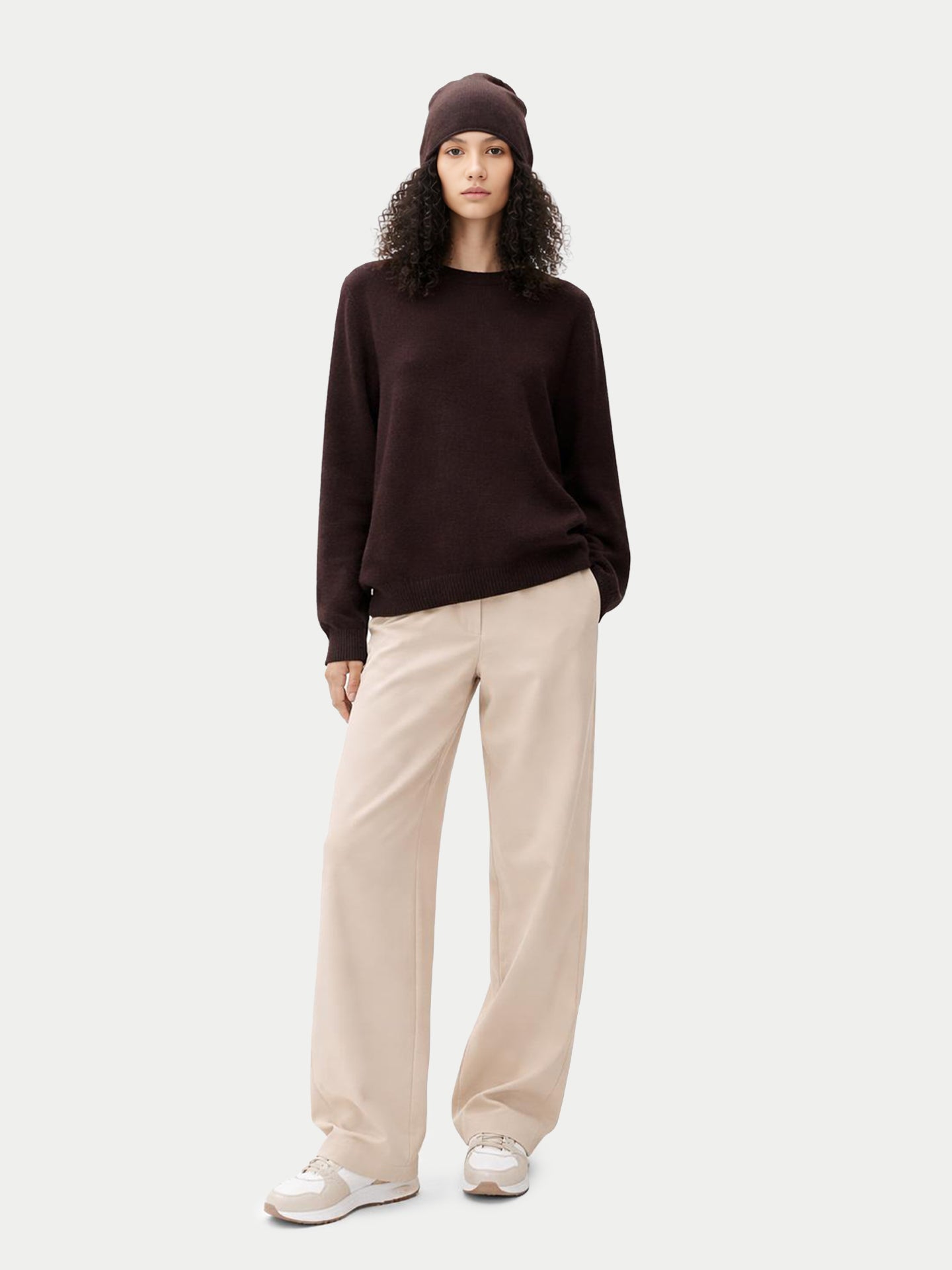 Ensemble pull et bonnet en cachemire