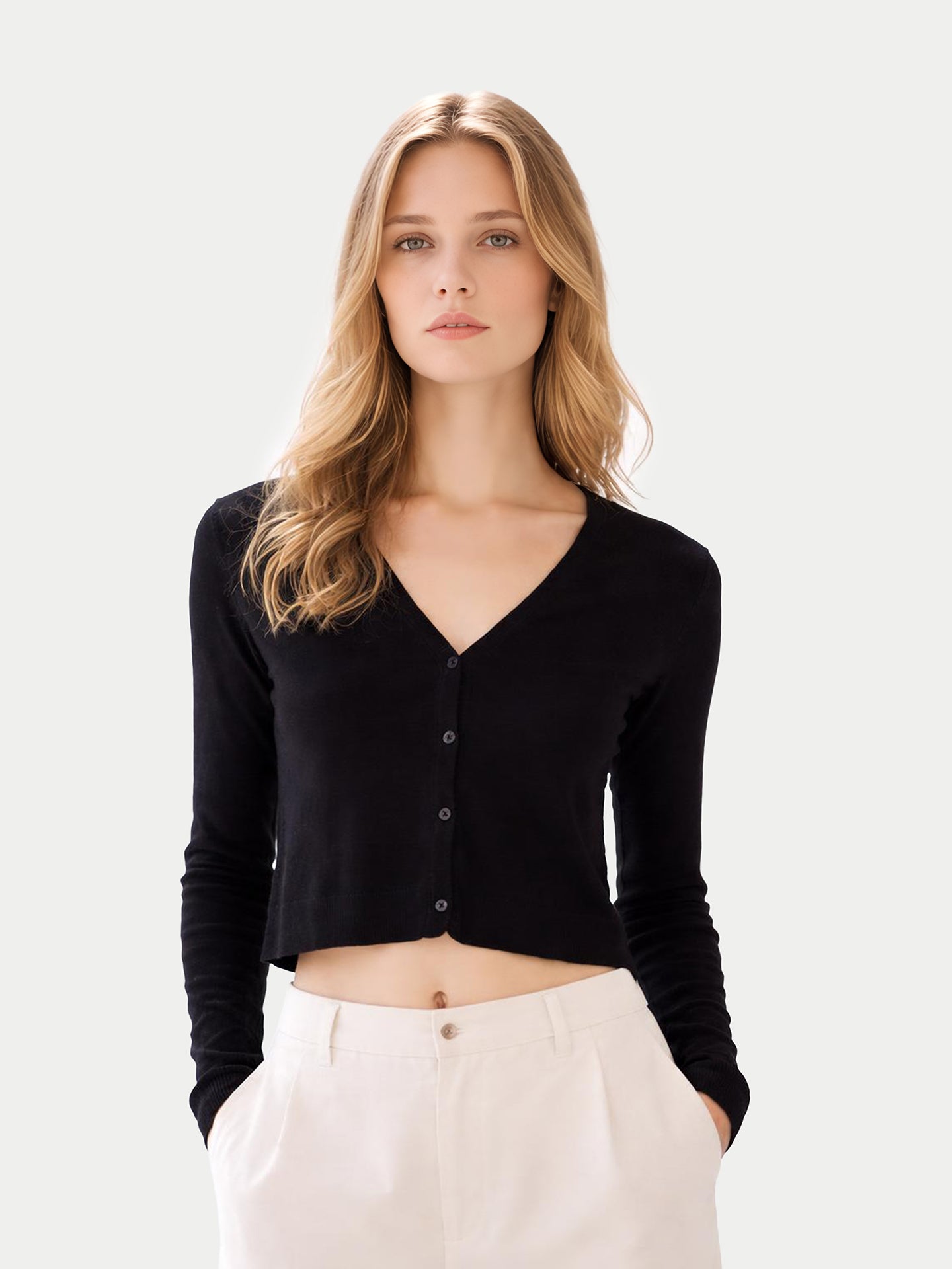 Cardigan léger en soie de cachemire