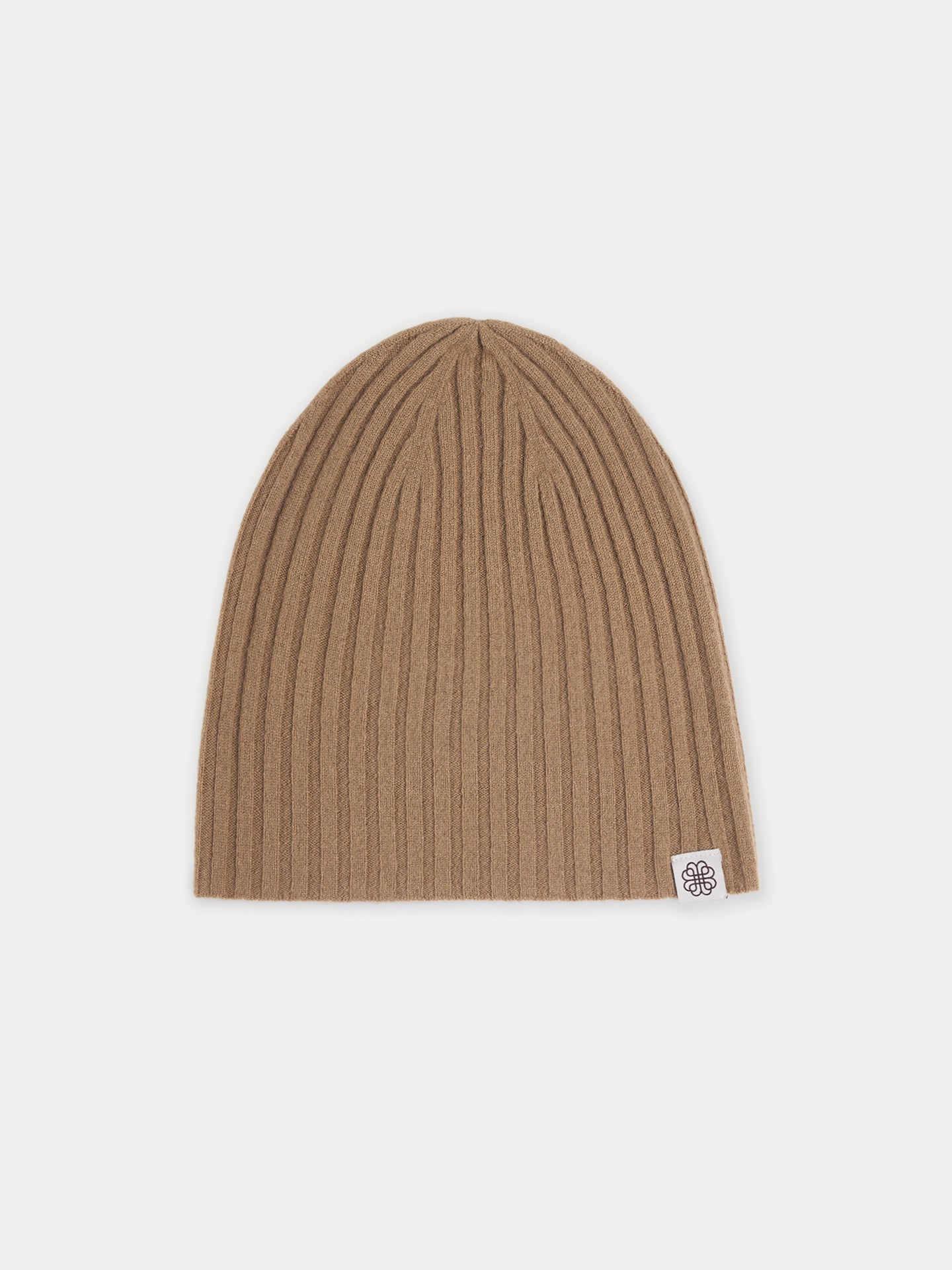 Bonnet en tricot côtelé en cachemire