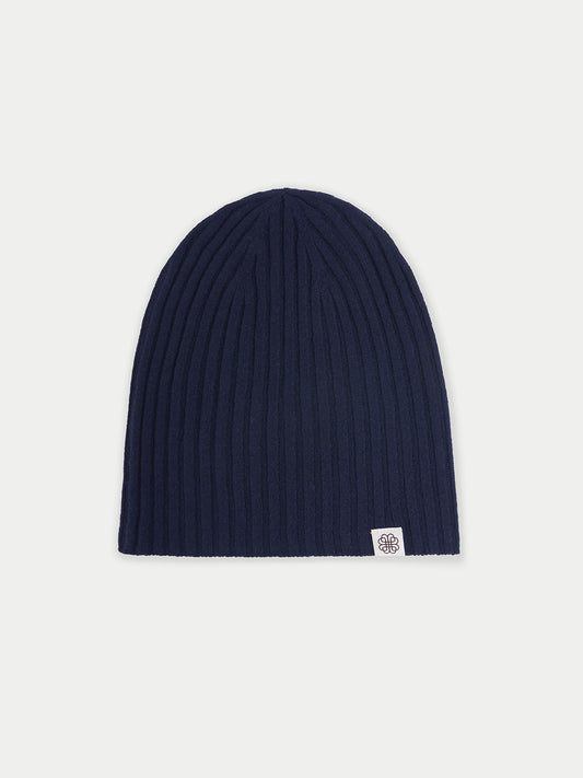 Bonnet en tricot côtelé en cachemire