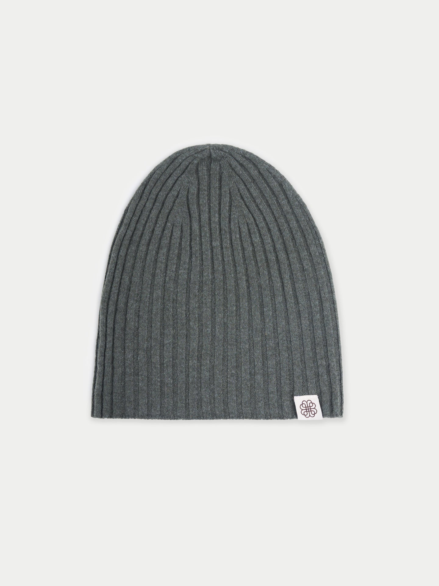 Bonnet en tricot côtelé en cachemire