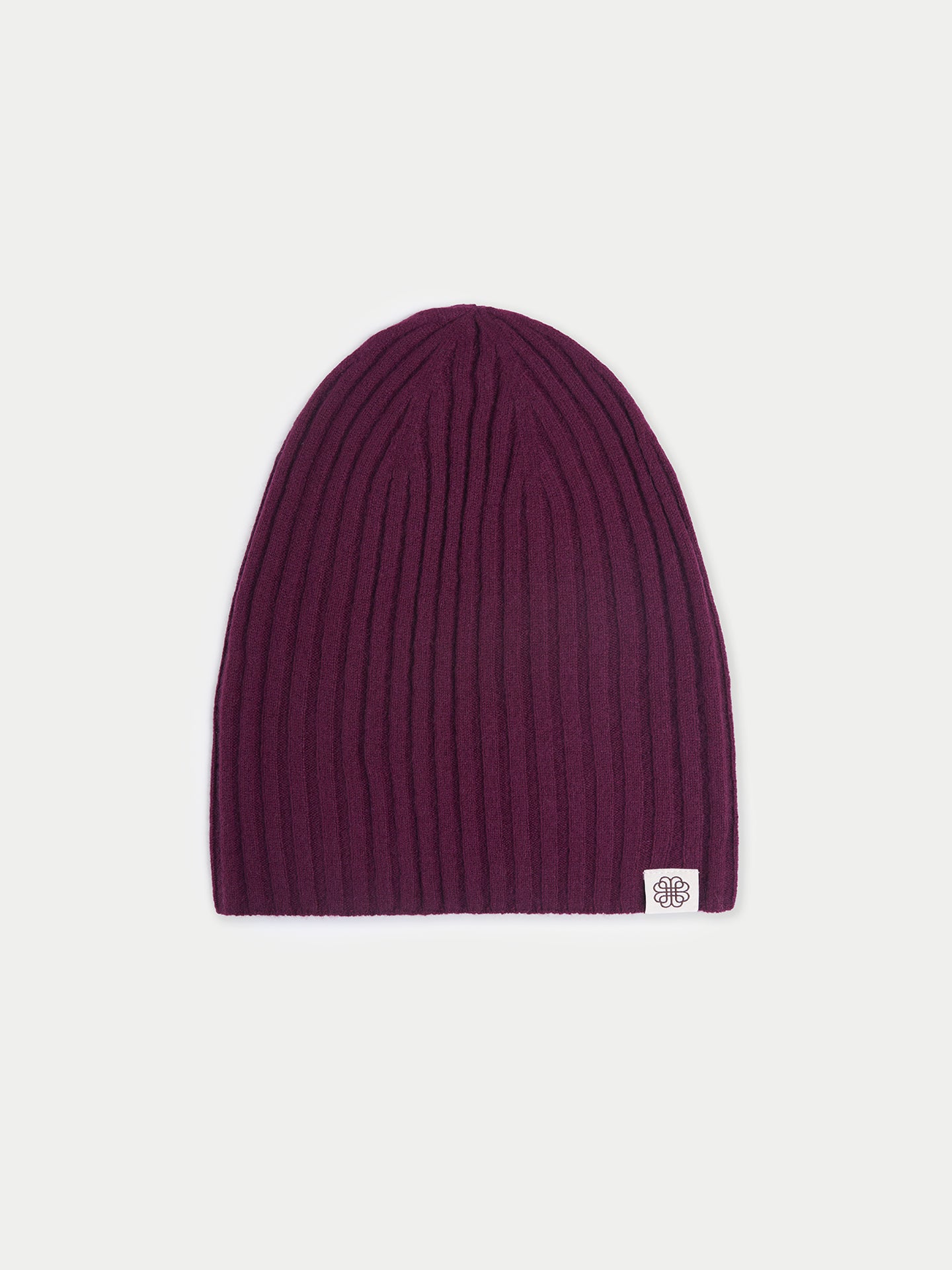 Bonnet en tricot côtelé en cachemire