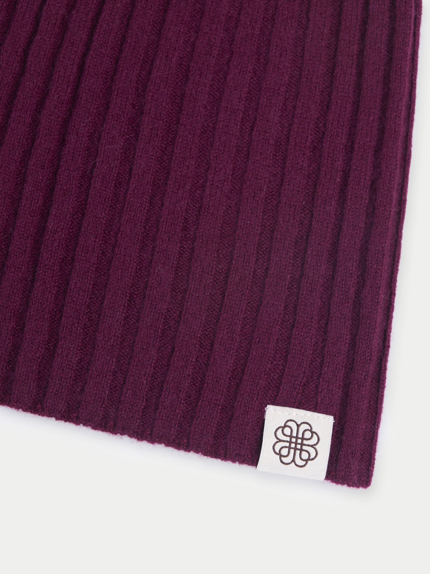 Bonnet en tricot côtelé en cachemire