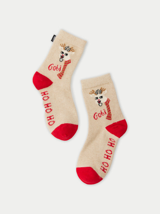 Organic Colour Gobi Christmas Cashmere Socks