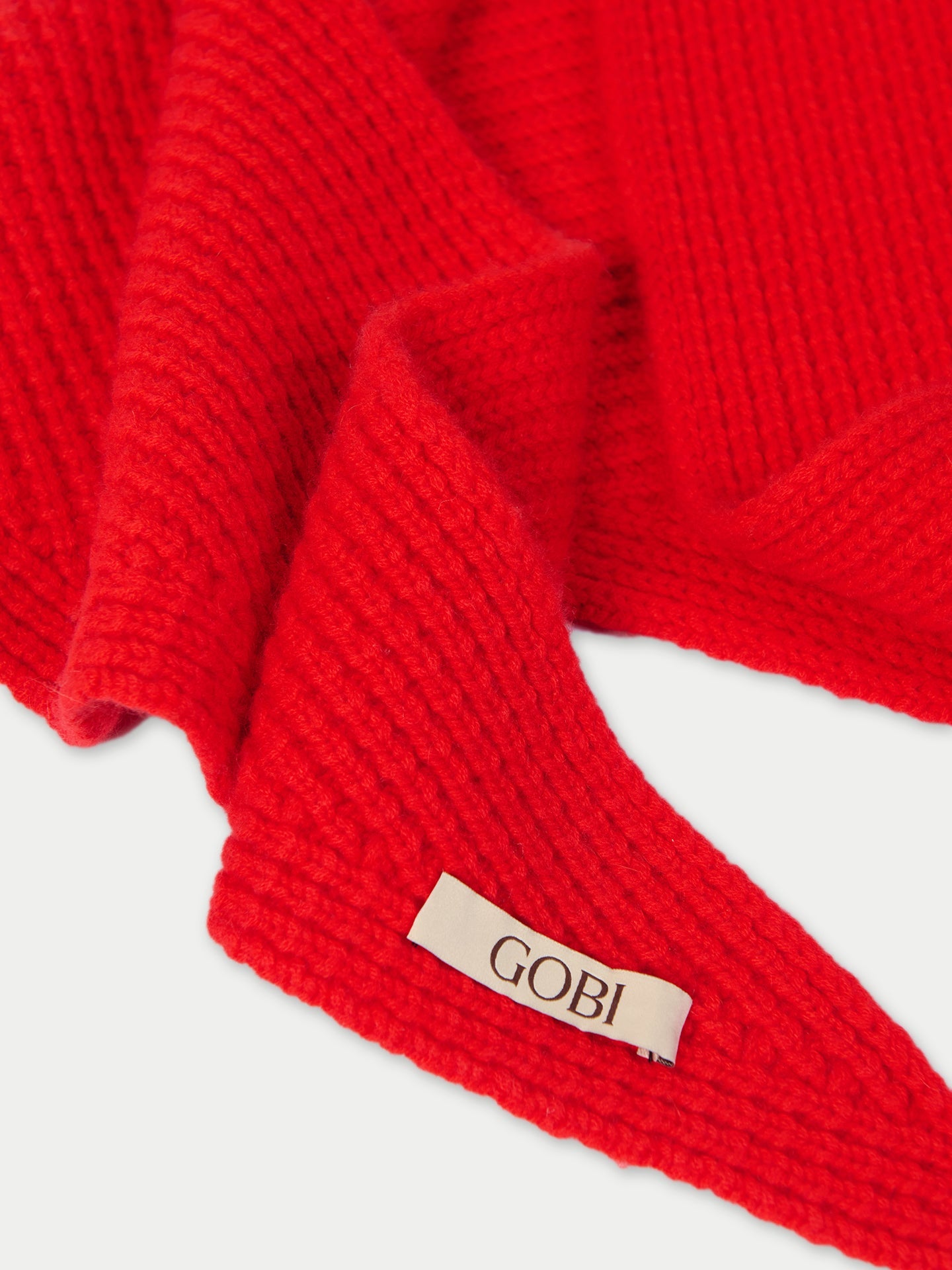 Écharpe-cape en cachemire unisexe couleur rouge  | GOBI Cashmere