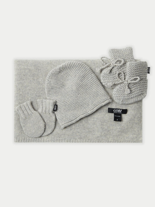 Ensemble pour bébé en cachemire Gris - Gobi Cashmere