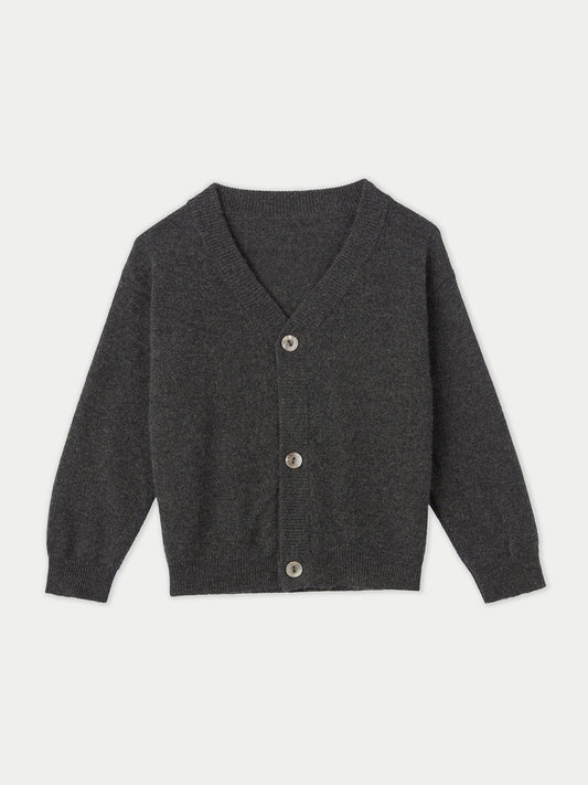 Cardigan col en V en cachemire Gris - Gobi Cashmere