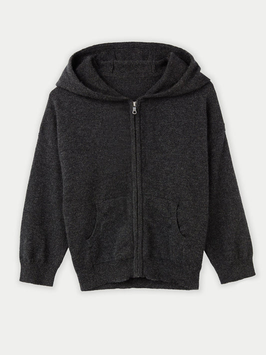 Cardigan zippé à capuche en cachemire Gris - Gobi Cashmere