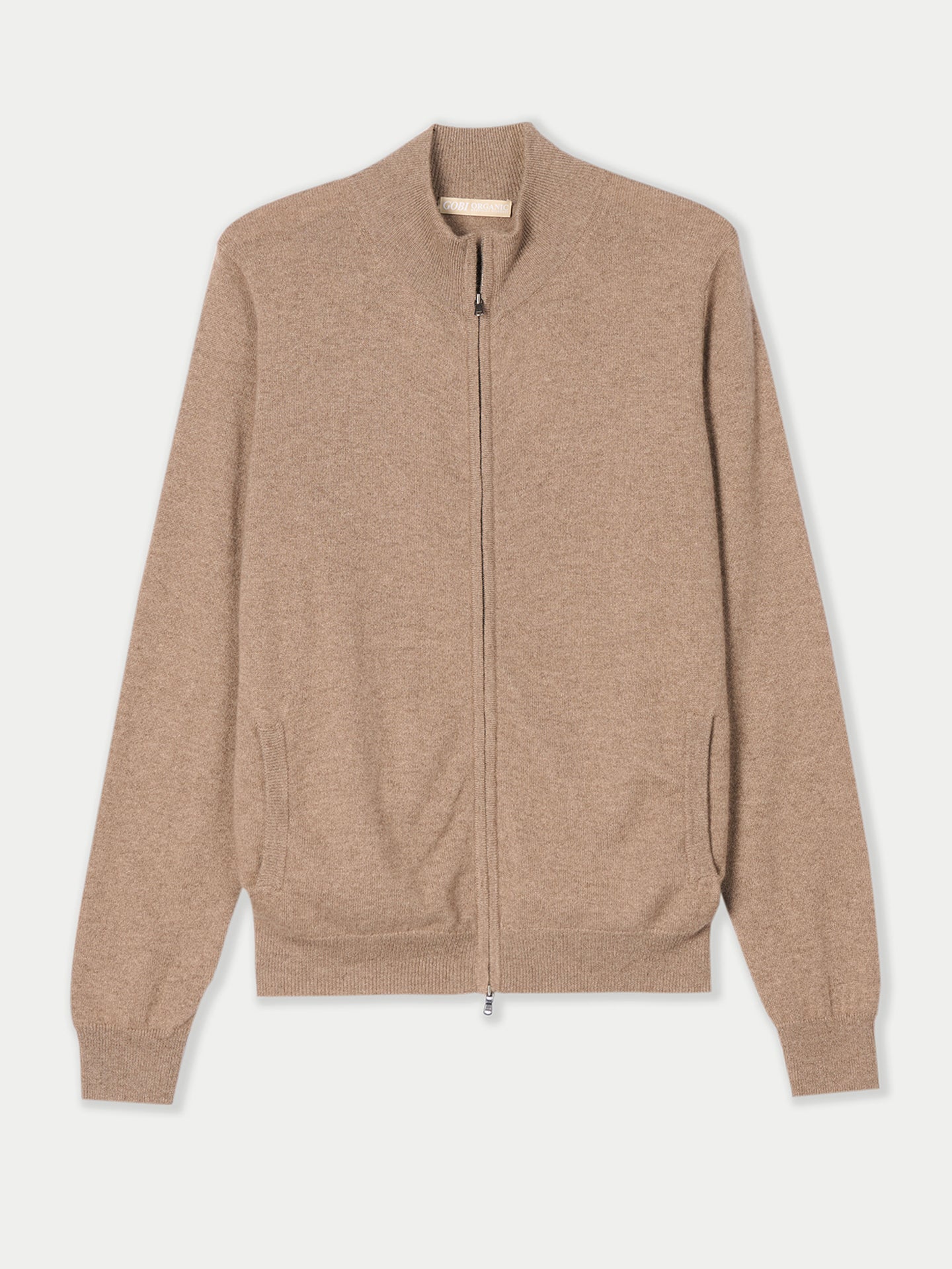 Cardigan zippé en cachemire Essential pour hommes Couleur Organique