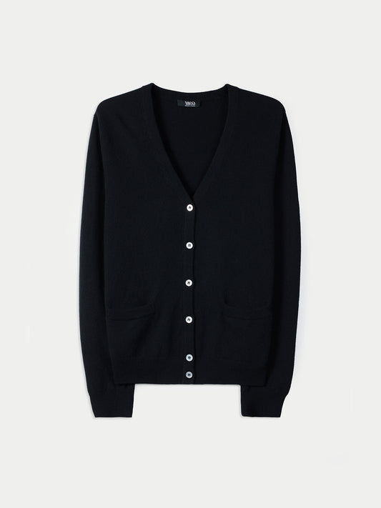 Cardigan col en V en cachemire Essential pour hommes