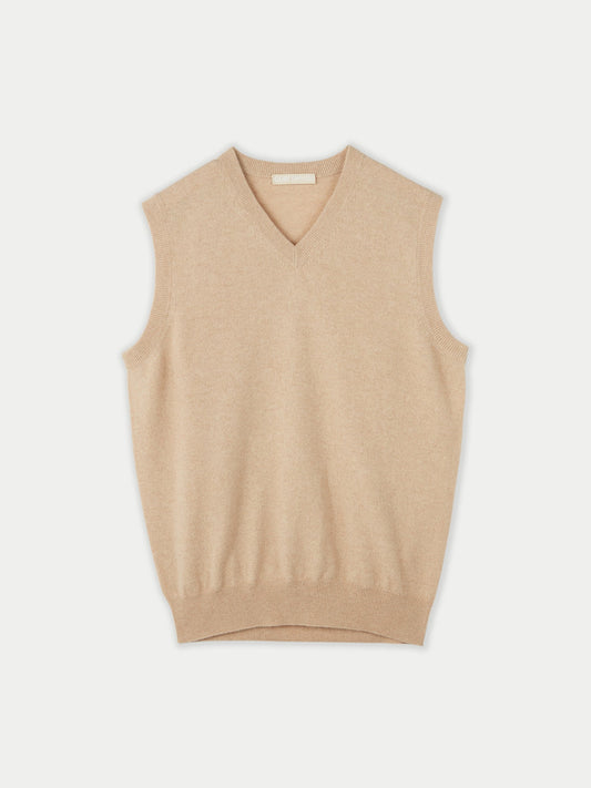 Gilet en cachemire pour homme couleur Taupe - Gobi Cashmere