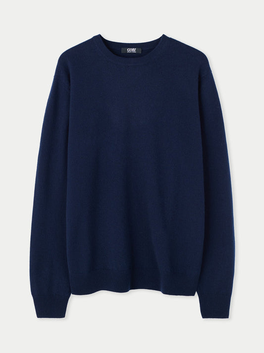 Pull col rond en Cachemire pour hommes Marin - Gobi Cashmere