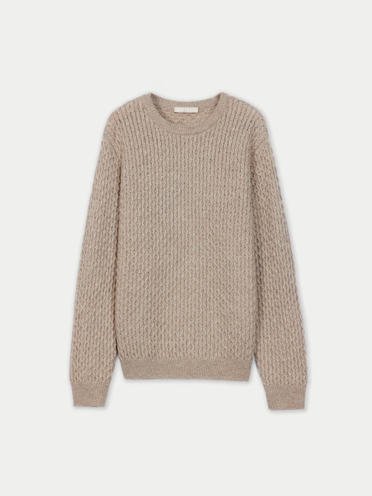 Pull en cachemire à maille torsadée