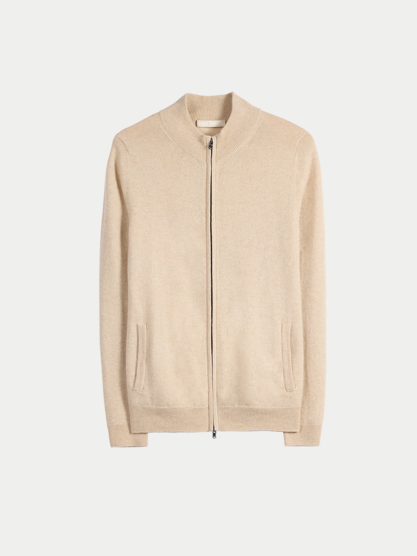Cardigan zippé en cachemire Essential pour femmes Couleur Organique