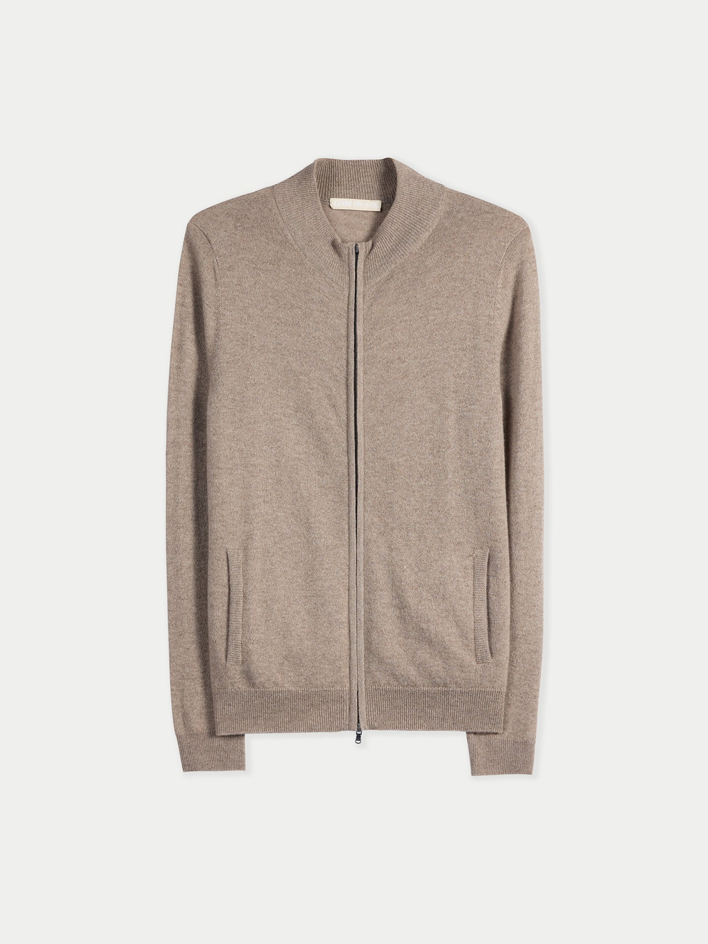 Cardigan zippé  en Cachemire pour femmes Taupe - Gobi Cashmere