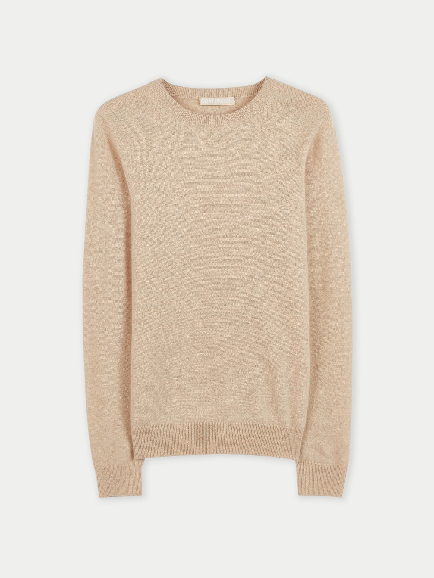 Pull col rond en Cachemire pour femmes Beige - Gobi Cashmere