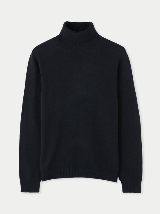 Col roulé femme en cachemire noir - Gobi Cashmere