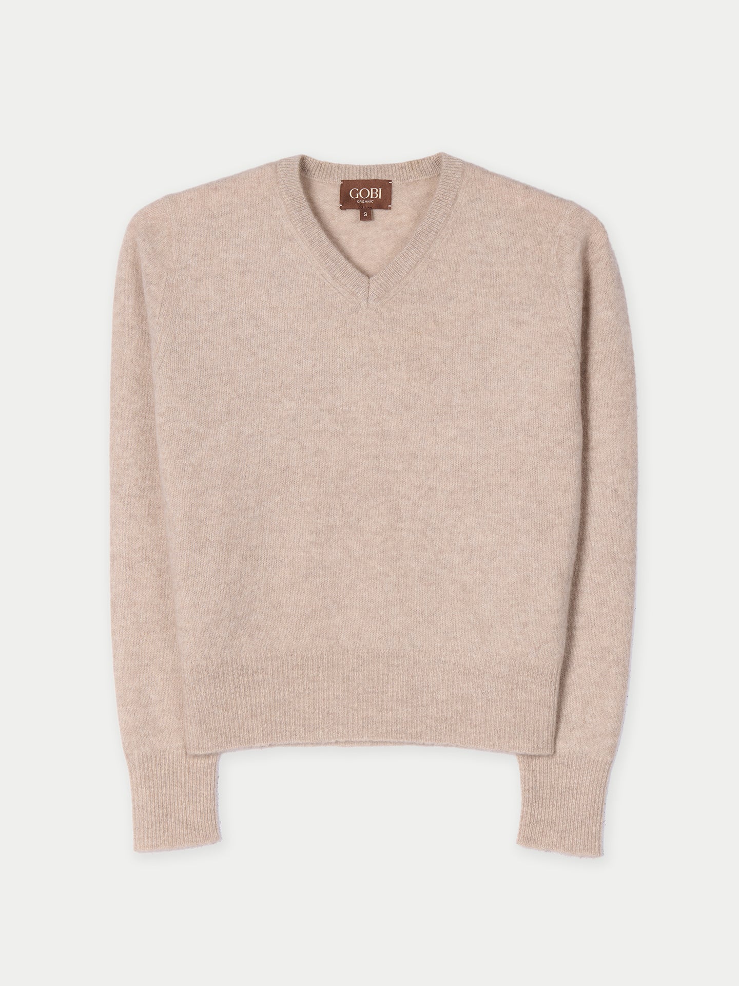 Pull femme en cachemire à double col couleur gris chaud | GOBI Cashmere