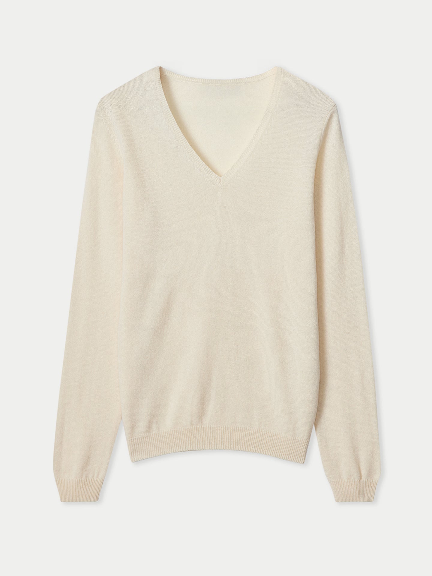 Pull col en V en cachemire Essential pour femmes