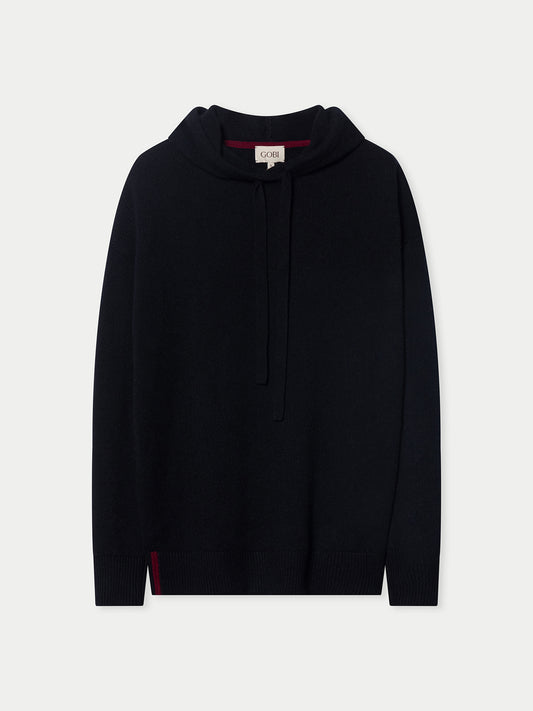Pull à capuche en cachemire - GOBI Cashmere couleur noir - Sports Décontractés