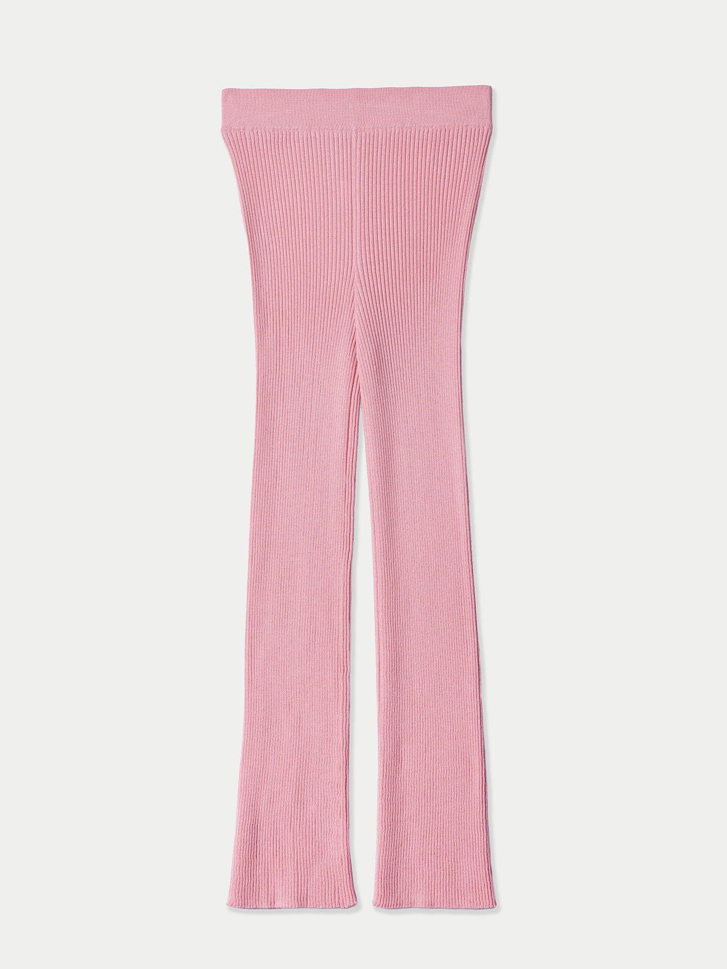 Pantalon en soie de cachemire à mailles côtelées