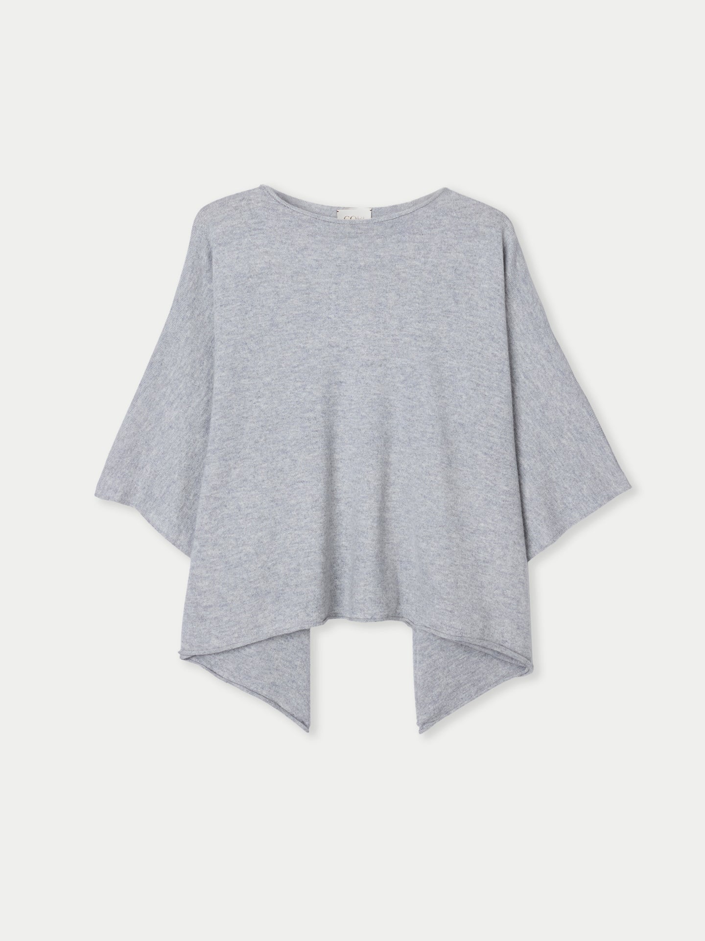Poncho en cachemire 3D seamless femme couleur gris | GOBI Cashmere