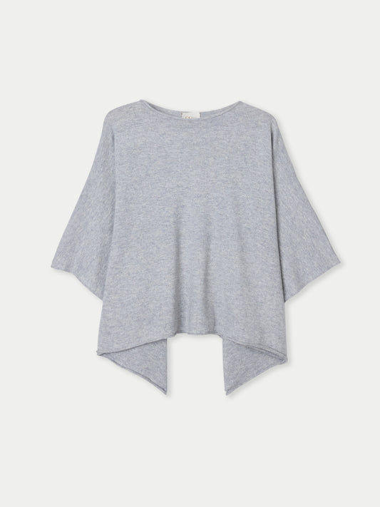 Poncho en cachemire 3D seamless femme couleur gris | GOBI Cashmere