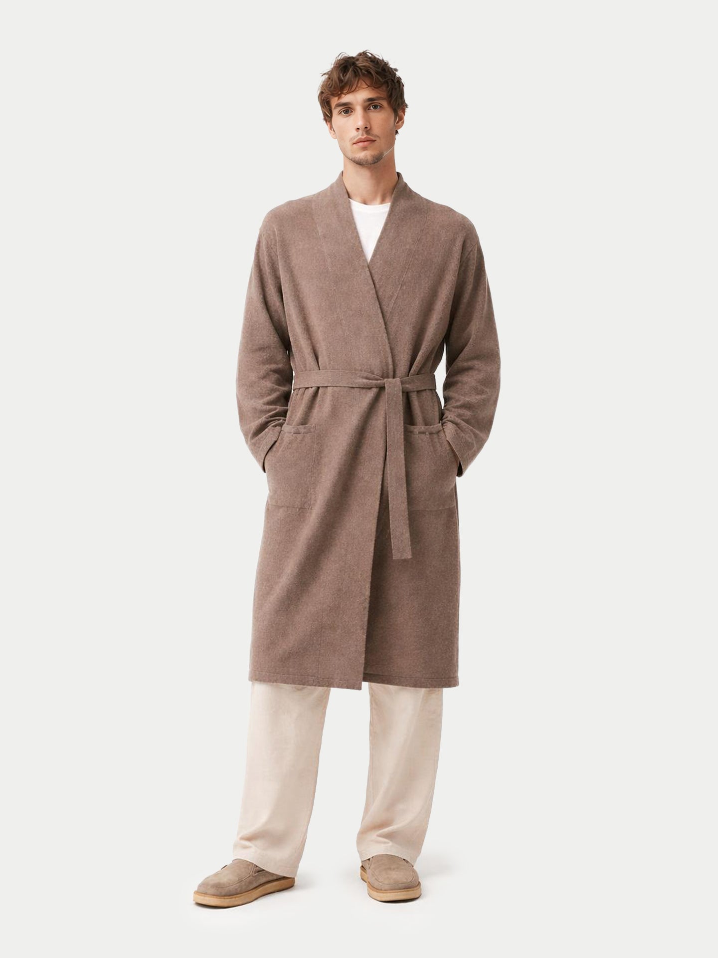 Robe de chambre en cachemire pour hommes Couleur Organique