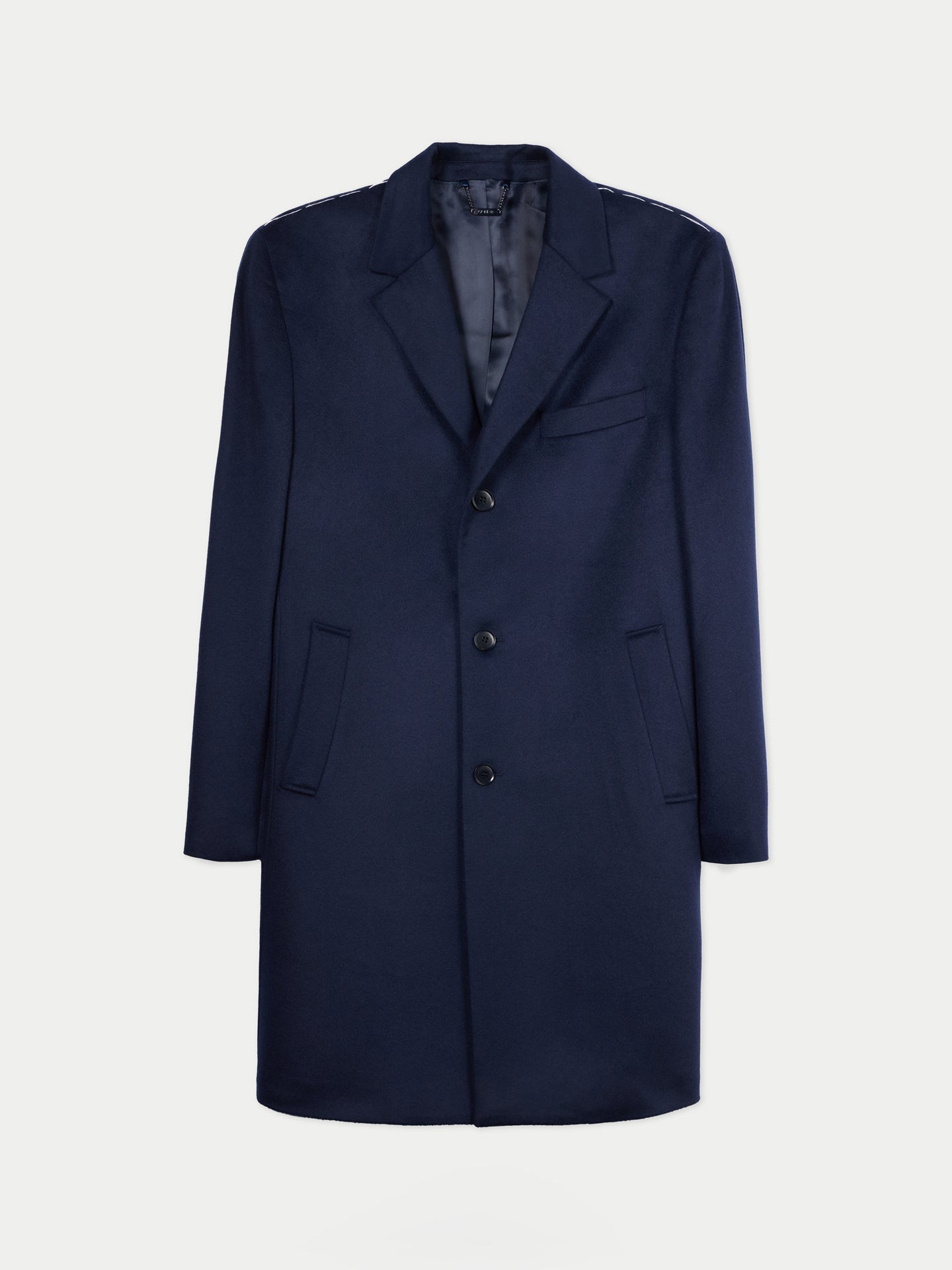 Manteau Homme En Cachemire À Revers couleur marine | GOBI Cashmere