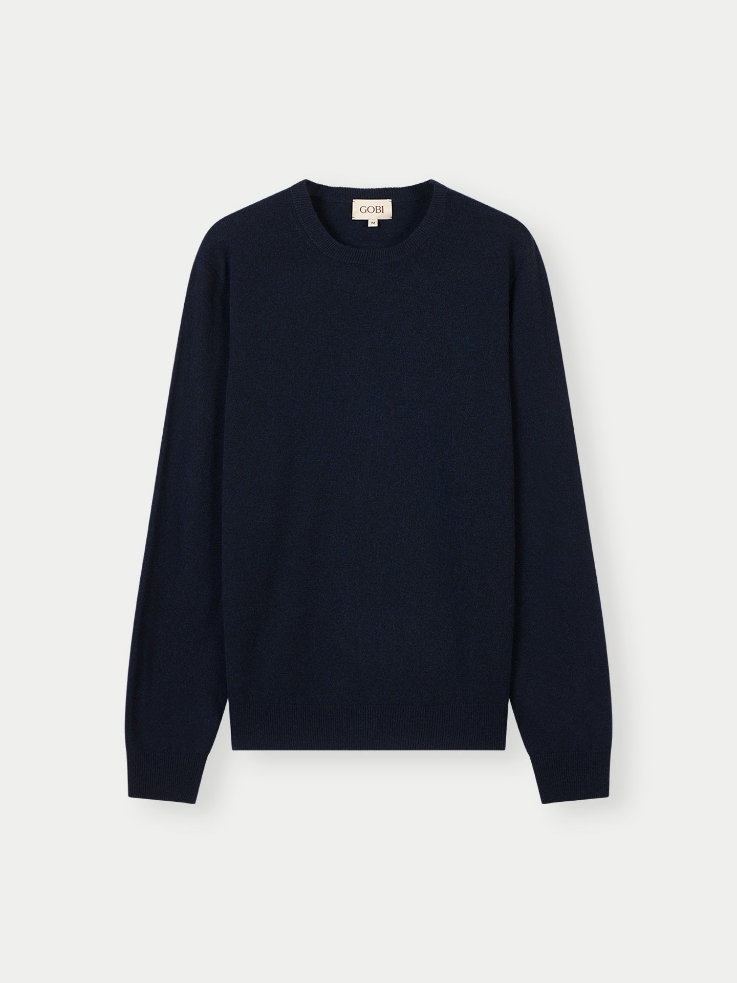 Men's Cashmere Essential Crew Neck Sweater Total Eclipse - Gobi Cashmere