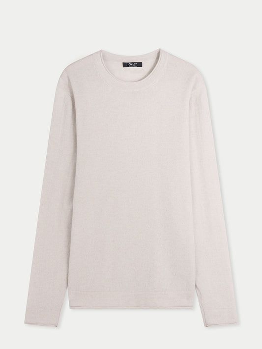 Pull col rond en cachemire Gris - Gobi Cashmere