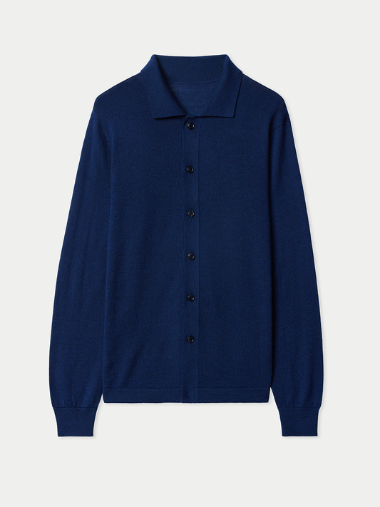 Cardigan à col roulé en cachemire et soie