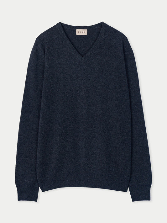 Pull col en V en cachemire Essential pour hommes