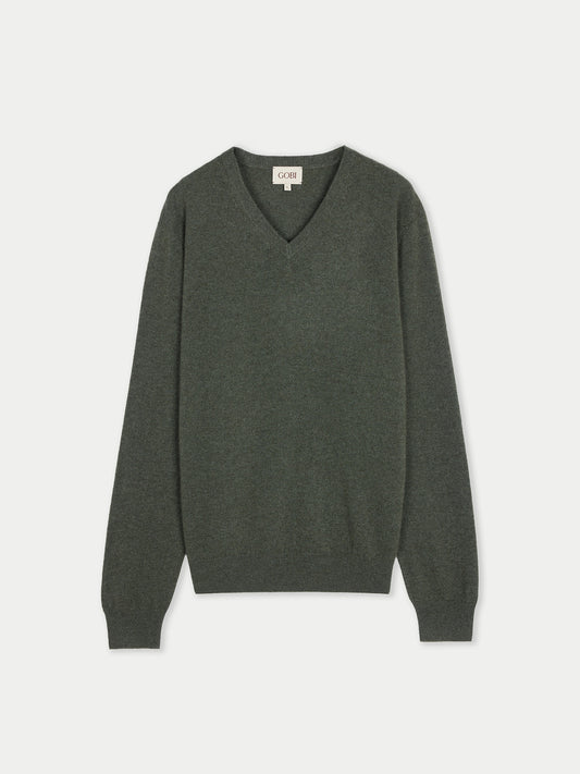 Pull col en V en cachemire Essential pour hommes