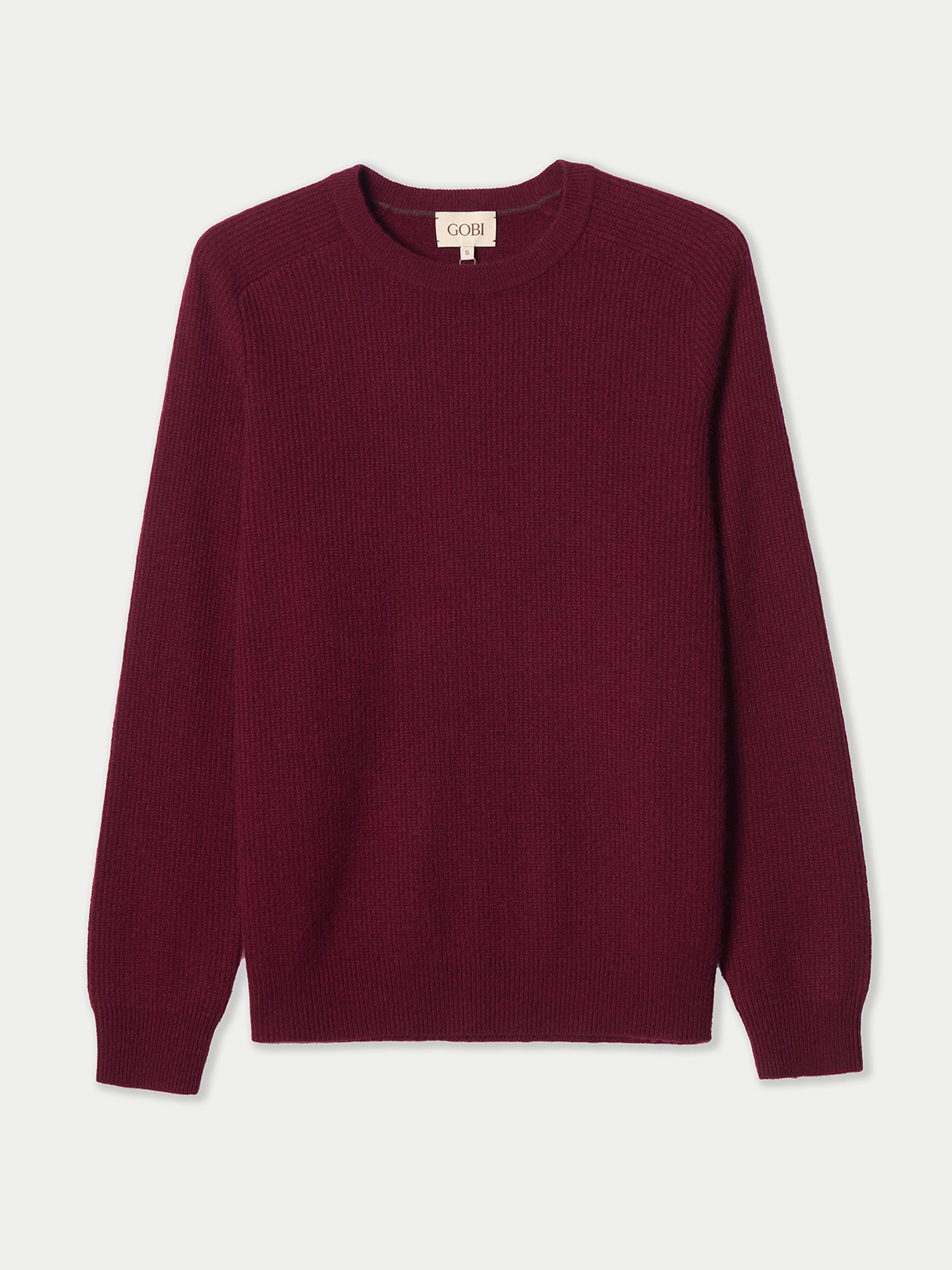 Men's Ribbed Cashmere Sweater color red | GOBI Cashmere
