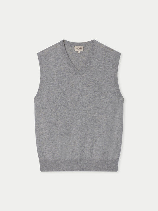 Gilet en cachemire à col en V intemporel