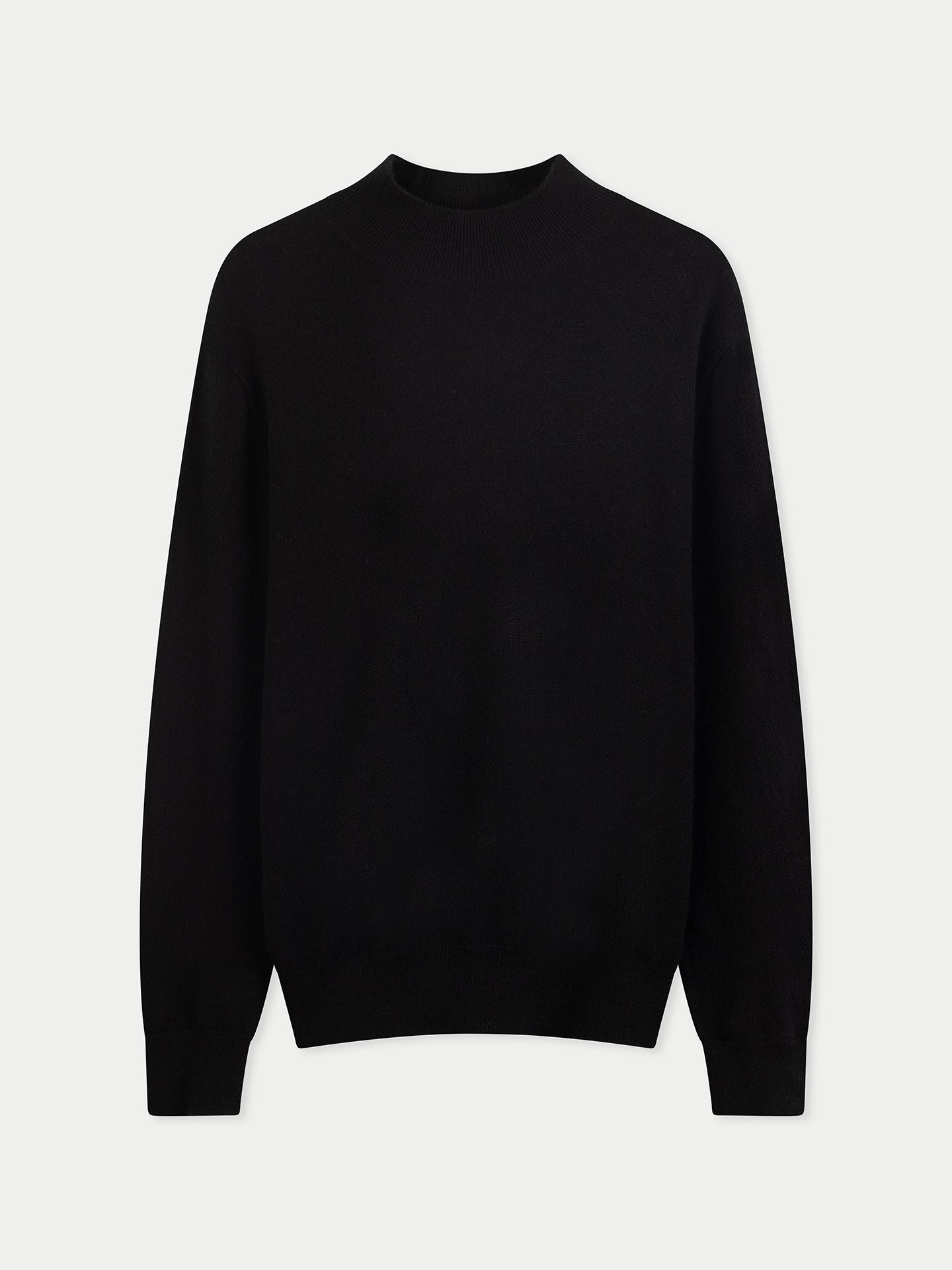 Pull col haut en cachemire Timeless homme couleur noir | GOBI Cashmere