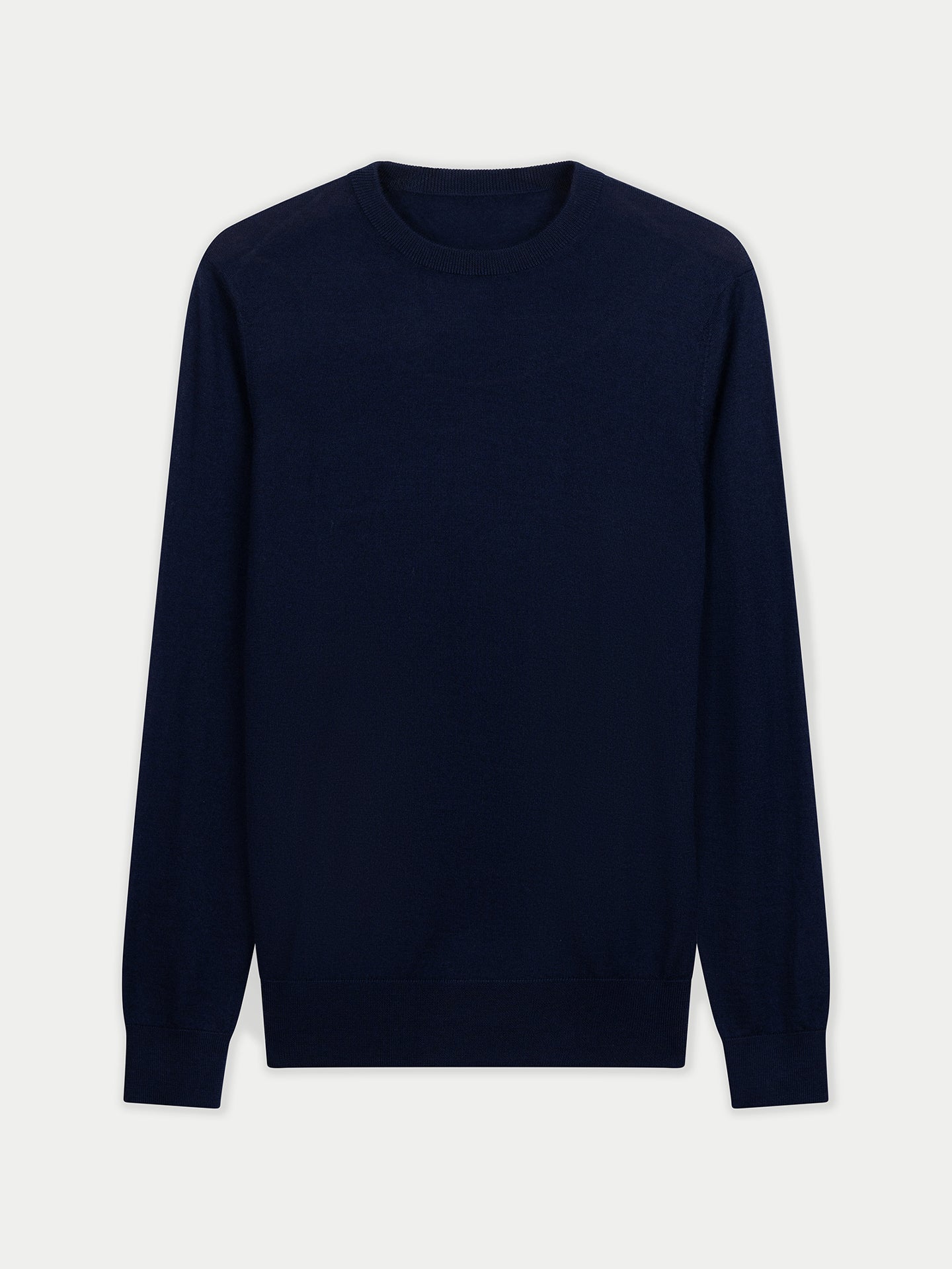 Pull en cachemire et soie à col rond couleur navy | GOBI Cashmere