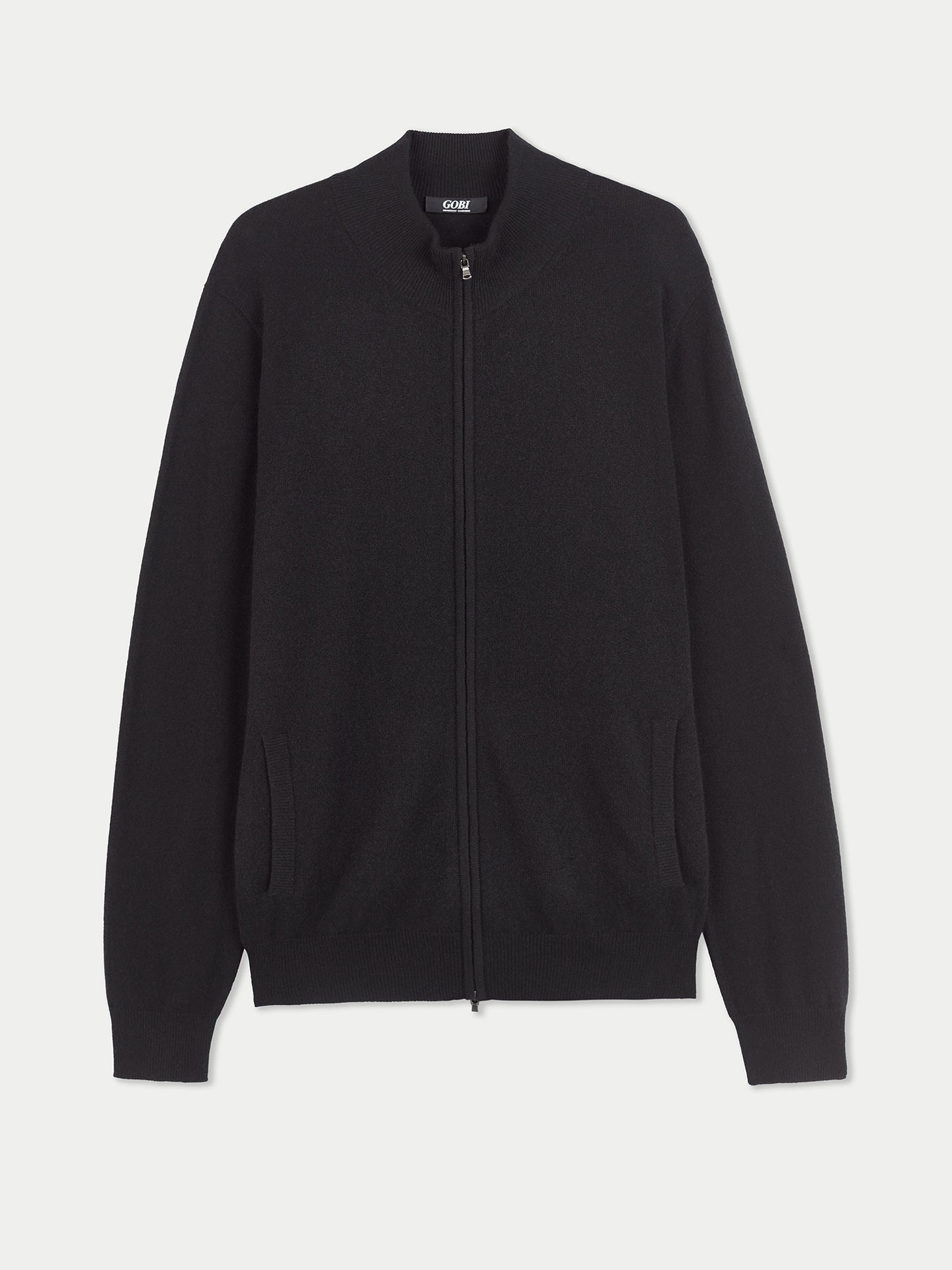 Cardigan à col montant en Cachemire pour hommes Noir - Gobi Cashmere