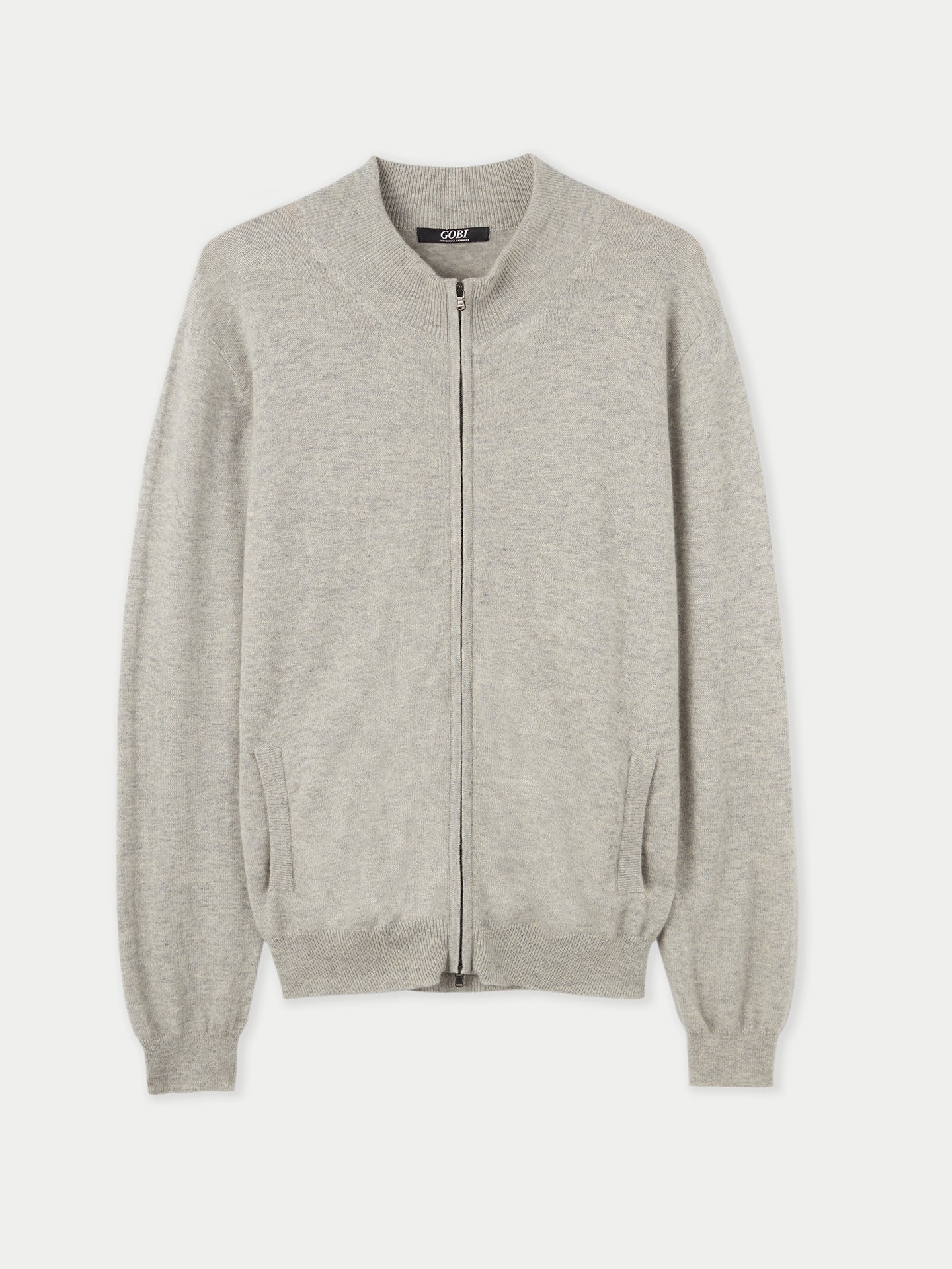 Cardigan à col montant en Cachemire pour hommes Gris - Gobi Cashmere