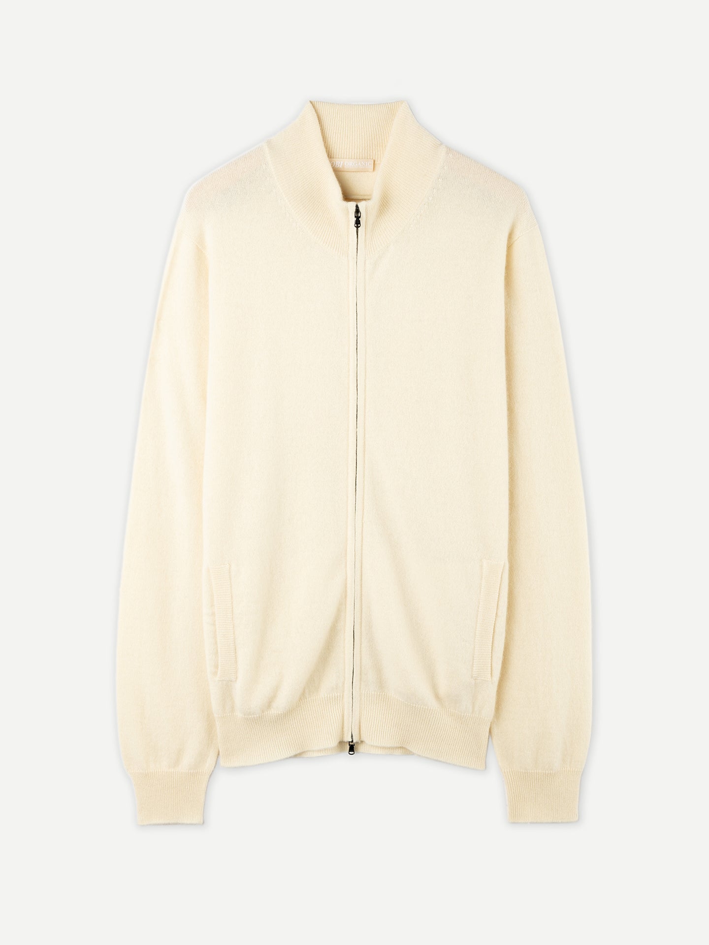 Cardigan à col montant en Cachemire pour hommes Blanc - Gobi Cashmere
